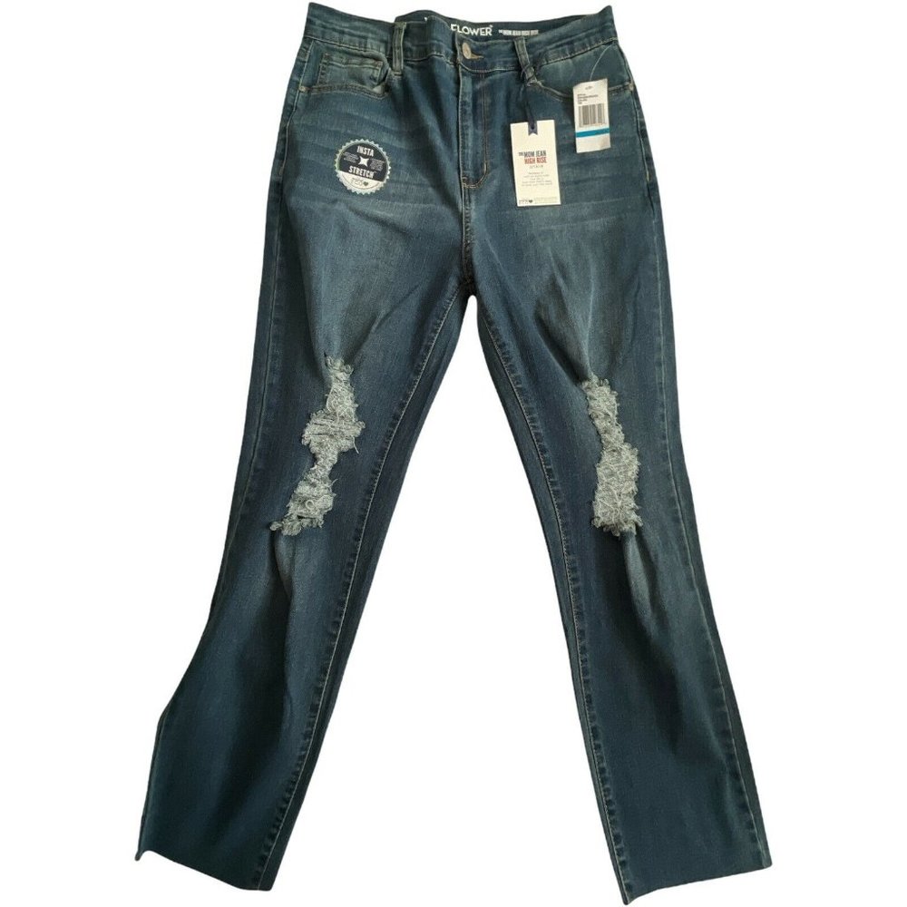 🌹Women’s Jeans Wallflower Mom Fit High Rise  Ankle Jeans Blue Reg Size 9/29